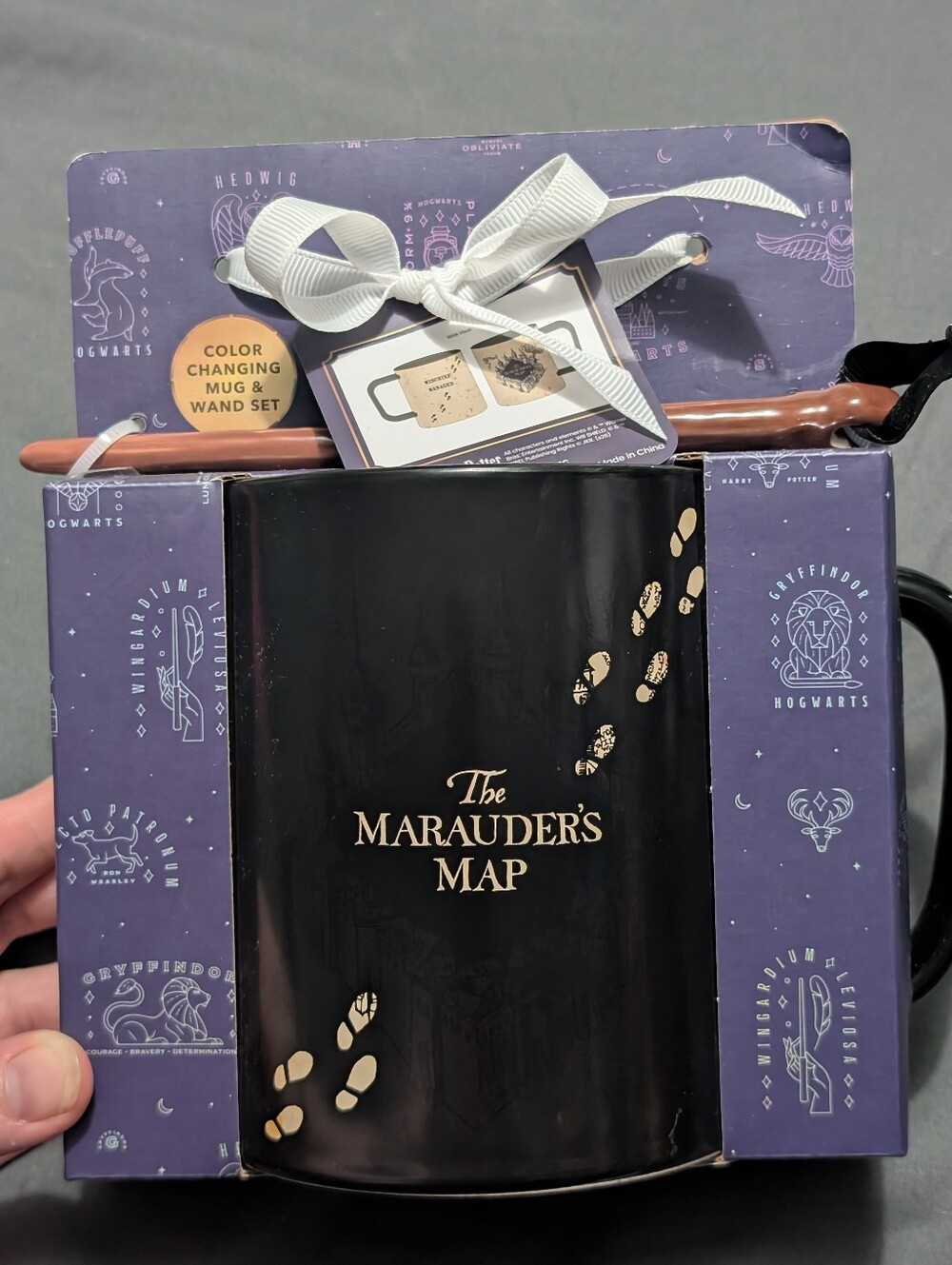 Rae Dunn Harry Potter The Marauder's Map Color-Changing Mug - Black
